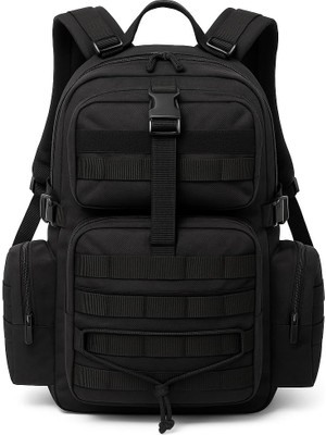 Braventa Collection Siyah 42 Lt Taktik Outdoor Sırt Çantası,molle Sistemli, Suya Dayanıklı, Çok Gözlü, Outdoor, Kamp, Av