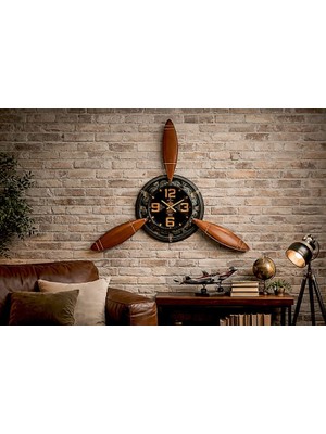 MNK Metal Pervane Tasarımlı Dekoratif Duvar Saati