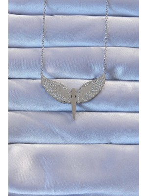 Ergün Collection 316L Çelik Gümüş Renk Zirkon Taşlı Mikail Kolye