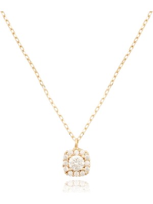 Berk Mücevherat 14 Ayar Altın Taşlı Tasarım Kolye