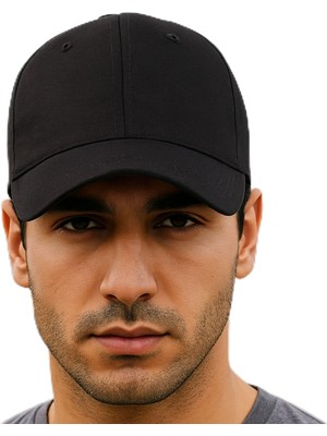 Braventa Collection Erkek Siyah Beyzbol Kep Şapka Klasik Unisex Spor Şapka Yazlık Günlük