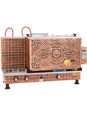 Meşale 3 Demlikli Antik Bakırçay Kazanı