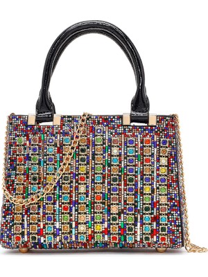 Derimod Kadın Çok Renkli Uzun Zincir Askılı Taşlı Mini Abiye Çanta 26PBD2961TS