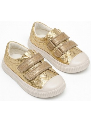 Papuccum Ortopedi Kız Çocuk Gümüş Yumuşak Ortopedik Kaydırmaz Taban Spor Ayakkabı