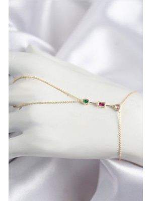 Ergün Collection Pirinç Renkli Zirkon Taşlı Model Gold Renk Şahmeran