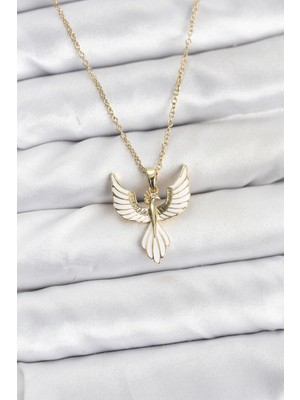 Ergün Collection 316L Çelik Zincir Gold Renk Anka Kuşu Model Kadın Kolye