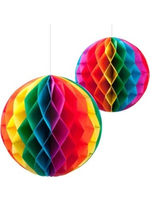 Ergün Collection Rengarenk Kağıt Süs Fener 30 cm 1 Adet