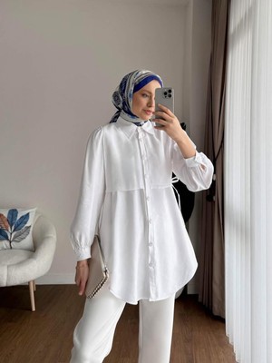 by Nursel Çiçek Kadın Trend Carla Gömlek Modal Kumaş