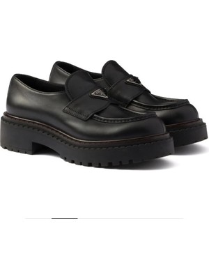 Prada Sport Komple Deri Metal Logolu Ayakkabı