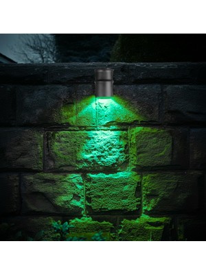 Braventa Collection Ucuz Geldi Tekli Çağlayan Aplik IP54 Dış Mekan Zita Bahçe Aydınlatma Duvar Apliği + GU10 LED Ampul (