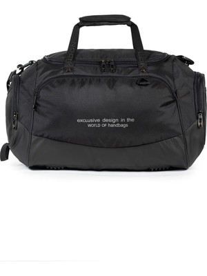 Necati Çanta Çok Gözlü Ayakkabı Bölmeli Seyehat & Spor Fitness Çantası Siyah