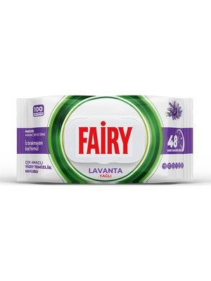 Braventa Collection Çok Amaçlı Yüzey Temizlik Havlusu 100 Yaprak | Lavanta Yağlı | Beyaz Sirke & Karbonat | 48 Saat Temi
