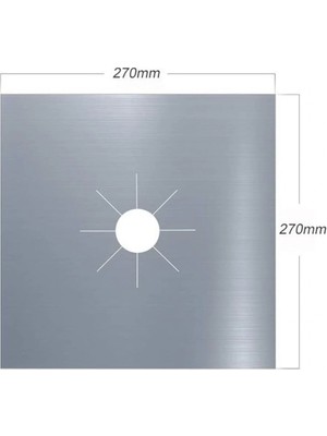 VeraGlobe Buğz Ocak Koruyucu Alüminyum Ped Seti 4 Adet
