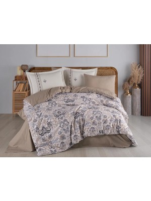 Ergün Collection Çift Kişilik Poplin Nev Anabel Gri