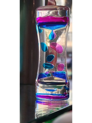 Ada Çanta Kırtasiye Dekoratif Kum/su Saati Sıvı Damla Model ( 12CM*5CM) Mavi/pembe AD71448