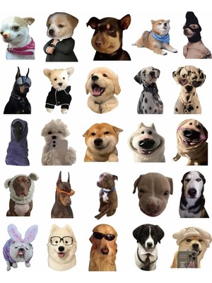 VeraGlobe Buğz Sevimli Köpek Çıkartmaları Laptop Notebook Tablet Sticker Seti