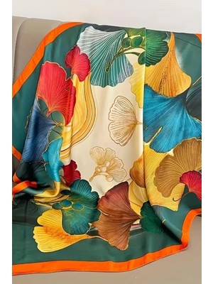 Koni Club Kadın Fular Sulu Boya Efektli Çiçek Desenli