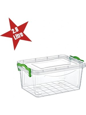 VeraGlobe Buğz Şeffaf Saklama Kutusu 2.8 Litre