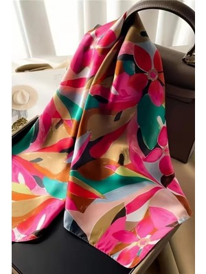 Koni Club Kadın Fular Canlı Tropik Enerji