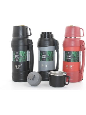 VeraGlobe Buğz Paslanmaz Çelik Çift Katmanlı Termos 1.6 Lt