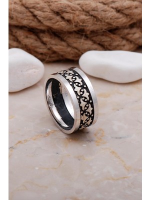 Sümer Telkari Tasarım Elişi Gümüş Erkek Alyans 34