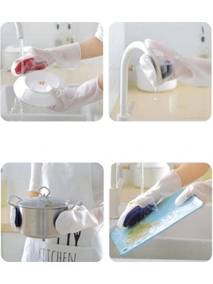 VeraGlobe Buğz Silikon Bulaşık Yıkama Eldiveni