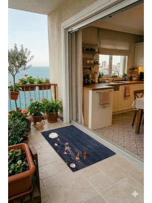 Deniz Kabuğu Desenli Kapı Önü ve Çok Amaçlı Paspas