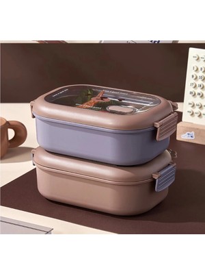 VeraGlobe Buğz Bölmeli Paslanmaz Çelik Yemek Kutusu