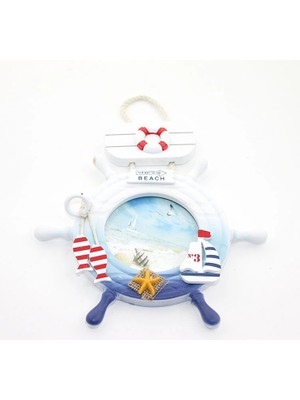 VeraGlobe Buğz Ahşap Marin Dümenli Çerçeve Model 3