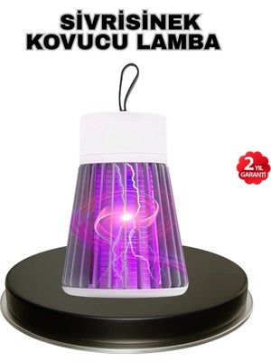 Mor Işıklı Şarjlı Böcek Öldürücü Lamba – Ev, Balkon ve Kamp Kullanımına Uygun