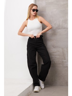 Ergün Collection Kadın Bol Paça Kot Pantolon