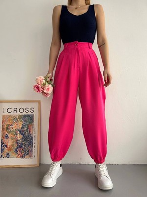 Ergün Collection Şalvar Pantolon Fuşya S23202