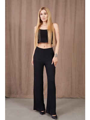 Ergün Collection Kadın Bürümcük Kumaş Pantolon