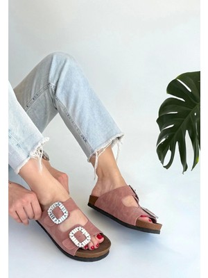 Ergün Collection Nool Pudra Nubuk Terlik