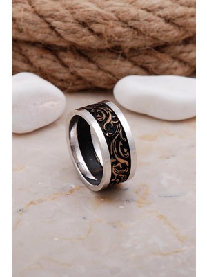 Sümer Telkari Tasarım Elişi Gümüş Erkek Alyans 38