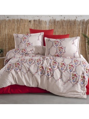 Ergün Collection Ranforce Nev Takımı Çift Kişilik Navas V1 Kırmızı