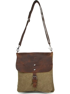 Necati Çanta Çok Fonksiyonlu Kanvas Postacı Çantası İle Sınırları Aşın Haki