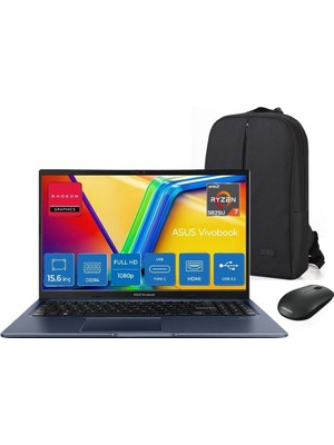 Asus Vivobook 15 M1502YA Amd Ryzen 7 5825U 32GB 512GB SSD Windows 11 Home 15.6" Taşınabilir Bilgisayar+Mouse+Snertech Çanta