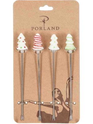 Porland Pinus 4lü Kokteyl Çatalı 11 cm