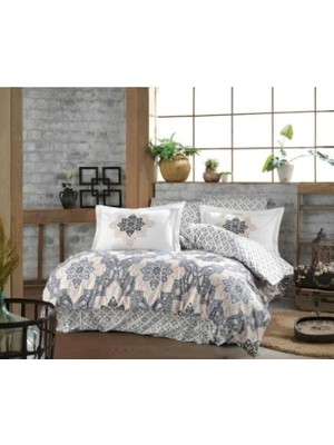 Ergün Collection Kingsize Poplin Nev Amanda Gri