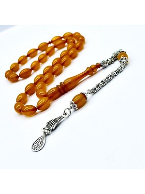 Tesbih Pasajı Bol Hareli Sıkma Ateş Kehribar Tesbih