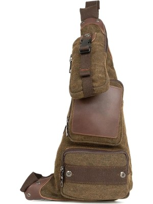 Necati Çanta Estetik ve Işlevsellik Çok Fonksiyonlu Armut Çanta Kanvas Haki