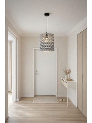 Zeniz Objects Modern Petek Desenli Sarkıt Avize | Dekoratif Minimal Tavan Lambası | LED Uyumlu Tasarım Avize