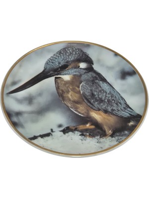 Hasyılmaz Kahla Vintage Yalıçapkını Temalı Porselen Duvar Tabağı 19,5cm 003