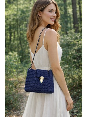 Carmen Mobilya El Yapımı Mini Örgü Omuz Çantası