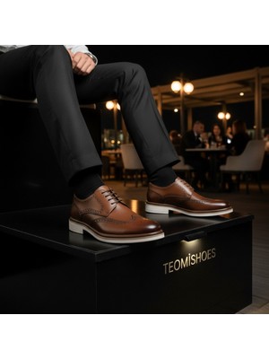 By Barretti Kahverengi Motifli Parlak Klasik Ayakkabı