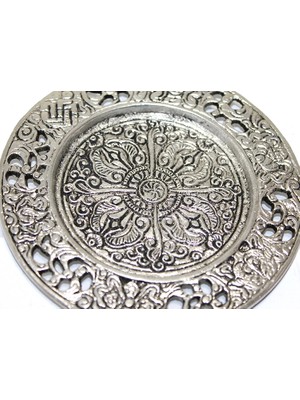 VeraGlobe Buğz Metal Yuvarlak Tütsülük Model 8