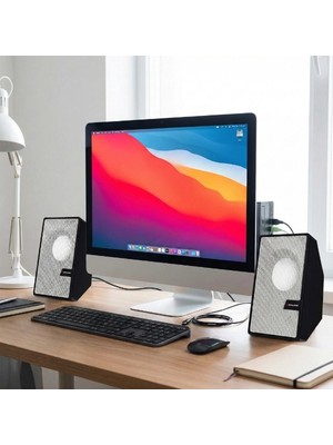 VeraGlobe Buğz Beyaz USB 2.0 + 3.5mm USB Hoparlör