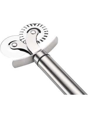 VeraGlobe Buğz Çift Başlıklı Pizza Hamur Bıçağı