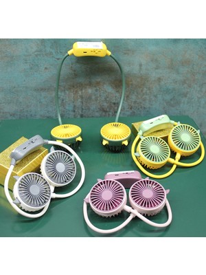 VeraGlobe Buğz Kuromi Şarjlı Boyun Fanı Vantilatör 2 Kademeli - Model 2